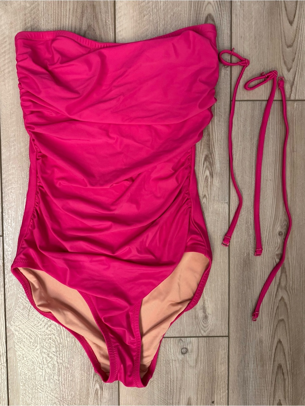 J crew ruched bandeau swimsuit NWOT
